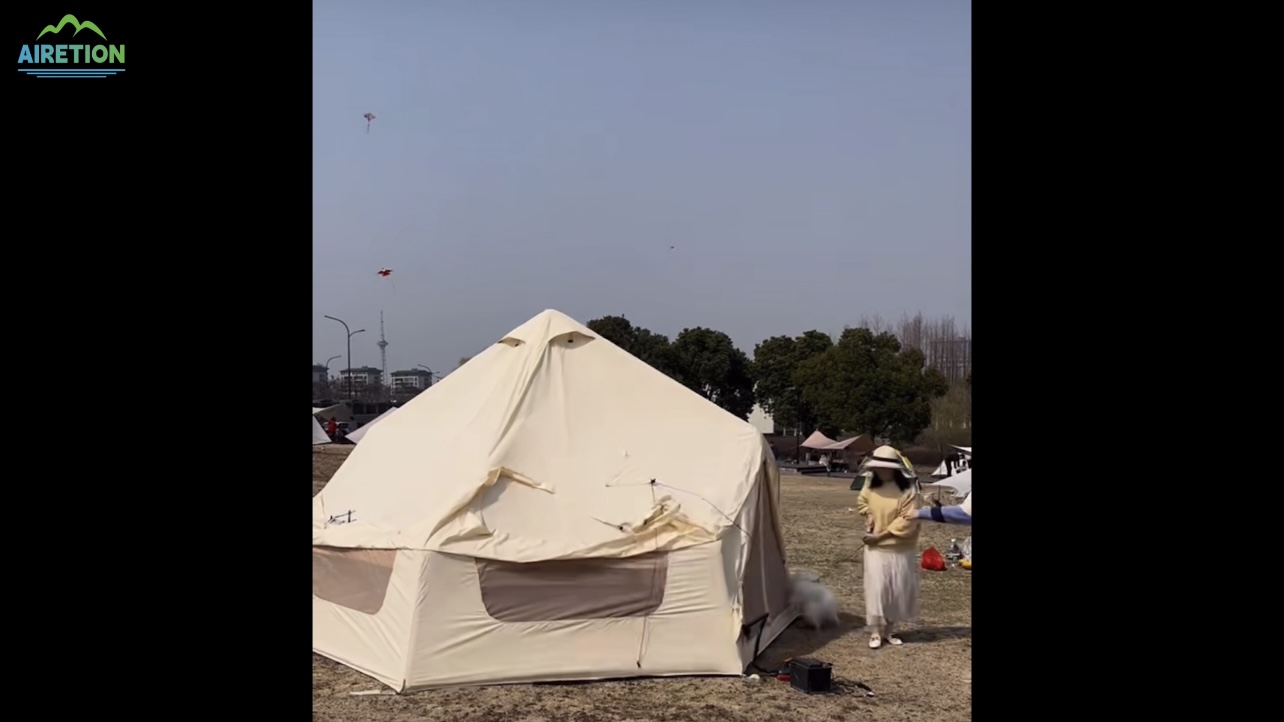 Pique-nique en plein air comme à la maison - notre tente gonflable