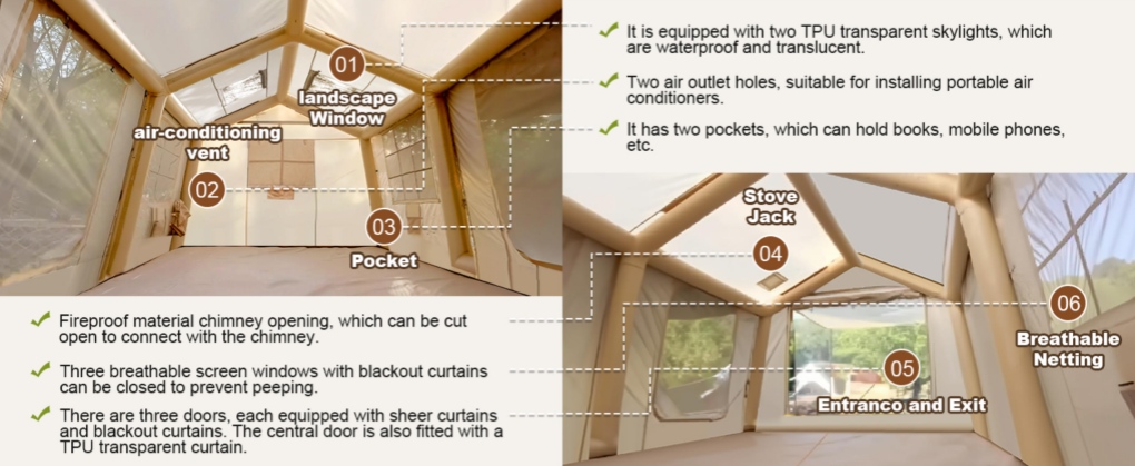 Air Tents with Hand Pump