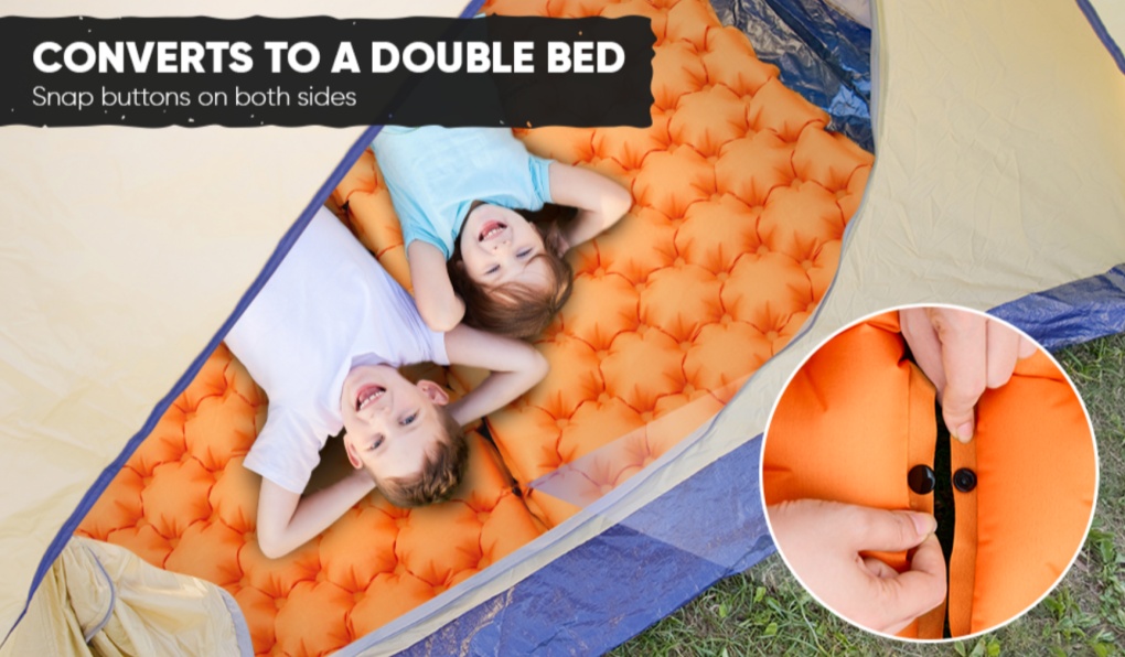 Compact Outdoor Inflatable Sleeping Pad for Camping