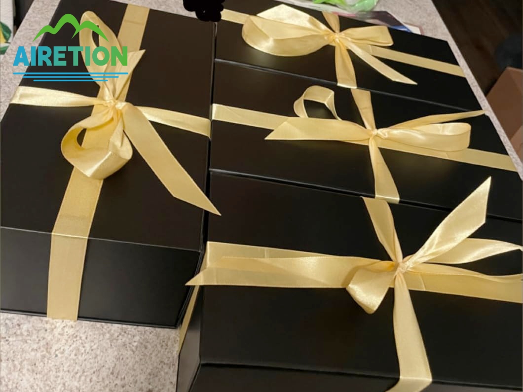 Projet de boîte cadeau pliable haut de gamme personnalisée pour un client américain