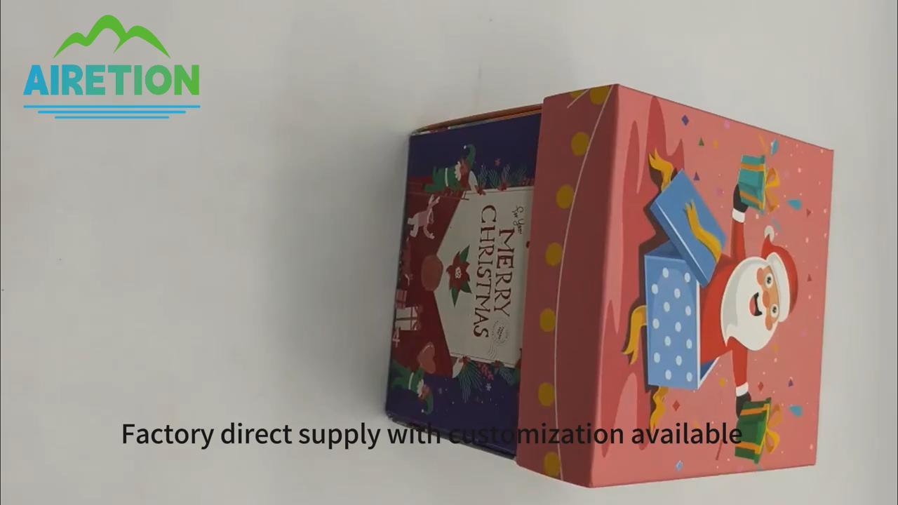Boîte cadeau en papier imprimé OEM pour les fêtes de fin d'année
